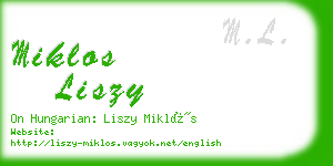 miklos liszy business card